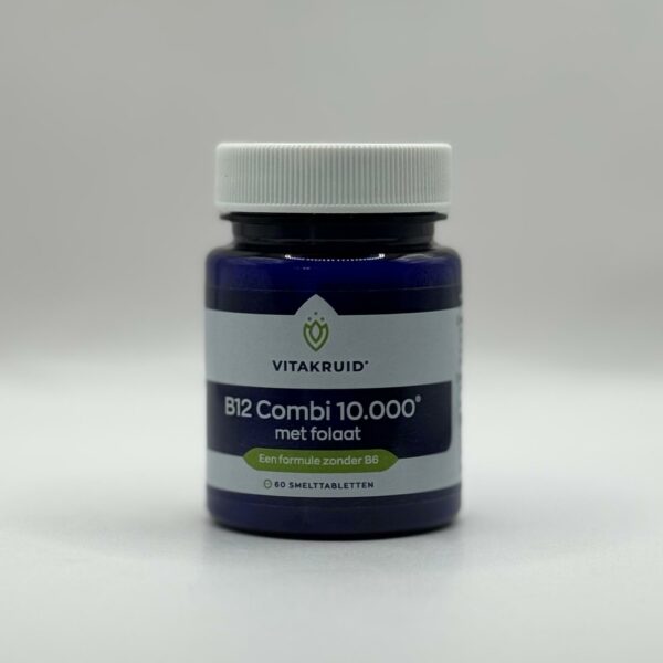 B12 Combi 10.000 met folaat - 60 (smelt)tabletten Vitakruid