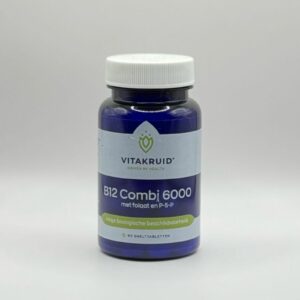 B12 Combi 6000 met folaat en P-5-P - 60 (smelt)tabletten Vitakruid