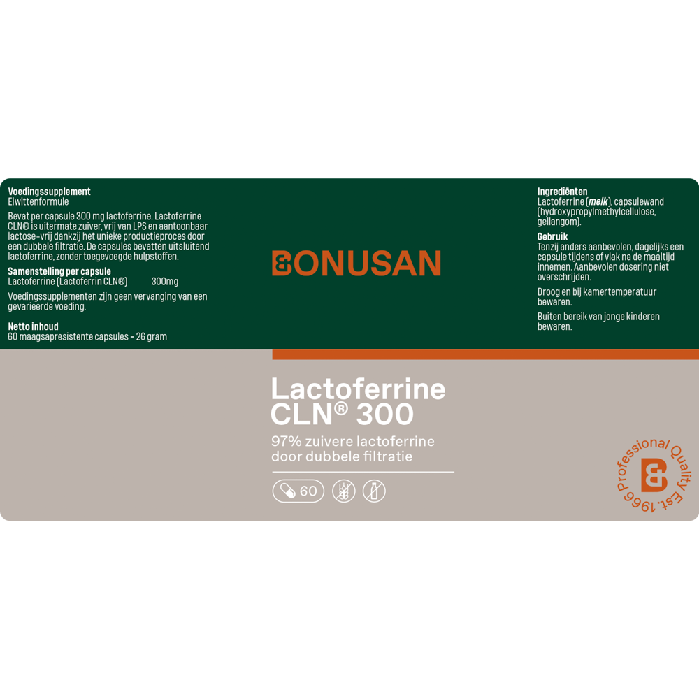 Lactoferrine CLN® - 60 capsules Bonusan - Afbeelding 2
