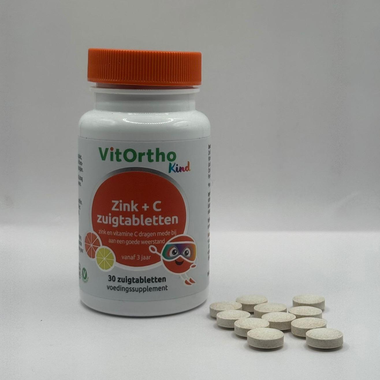 Zink + C - 30 Kinder-zuigtabletten VitOrtho - Afbeelding 2